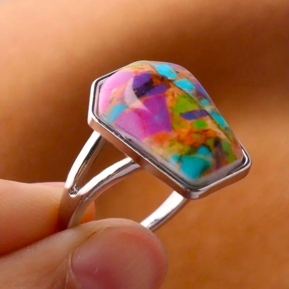 Colorful Emperor Stone Ring - Picture 6 of 6